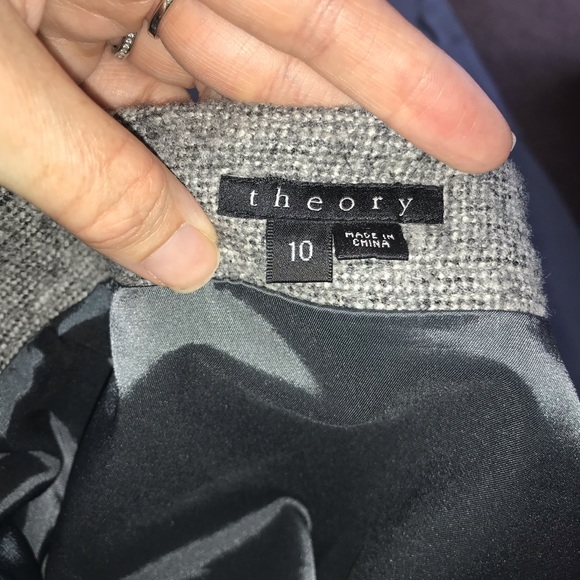 Theory Wool Alpaca Bland Pencil Skirt - Picture 7 of 8